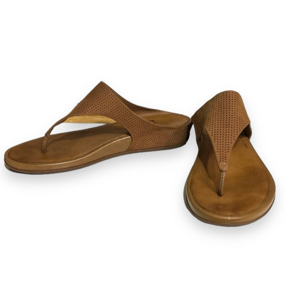 FITFLOP Banda Perf Leather Toe-Post Sandals